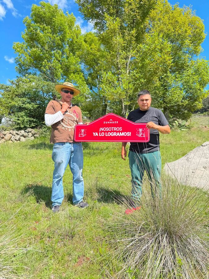 Cliente Zuhauze en su terreno